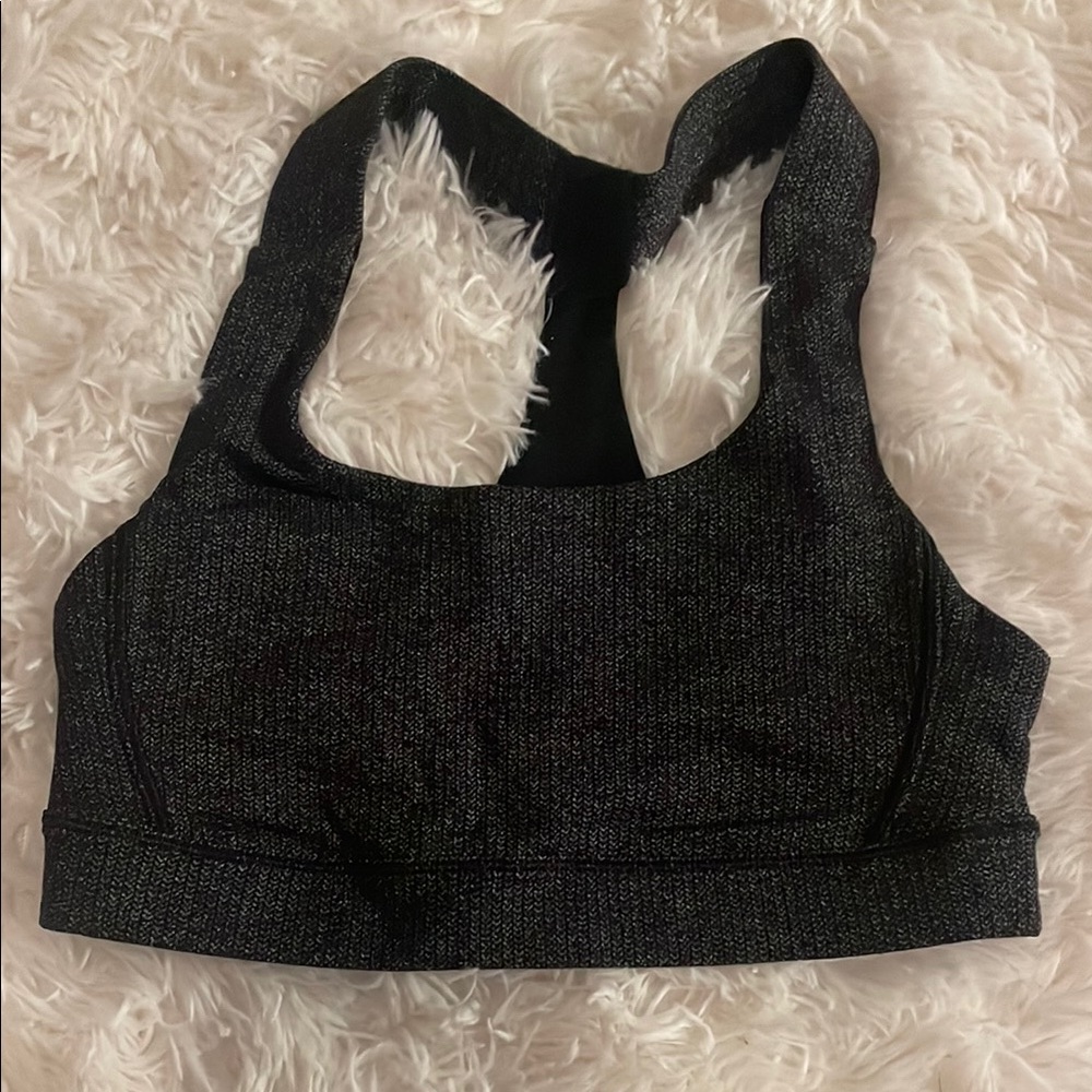 Lululemon Black Sports Bra Racerback Moisture-Wicking